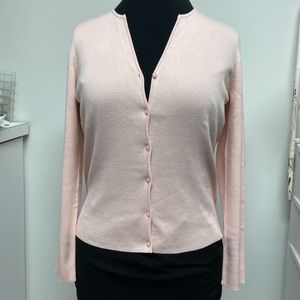 Ann Taylor Silk V-Neck Cardigan Size L